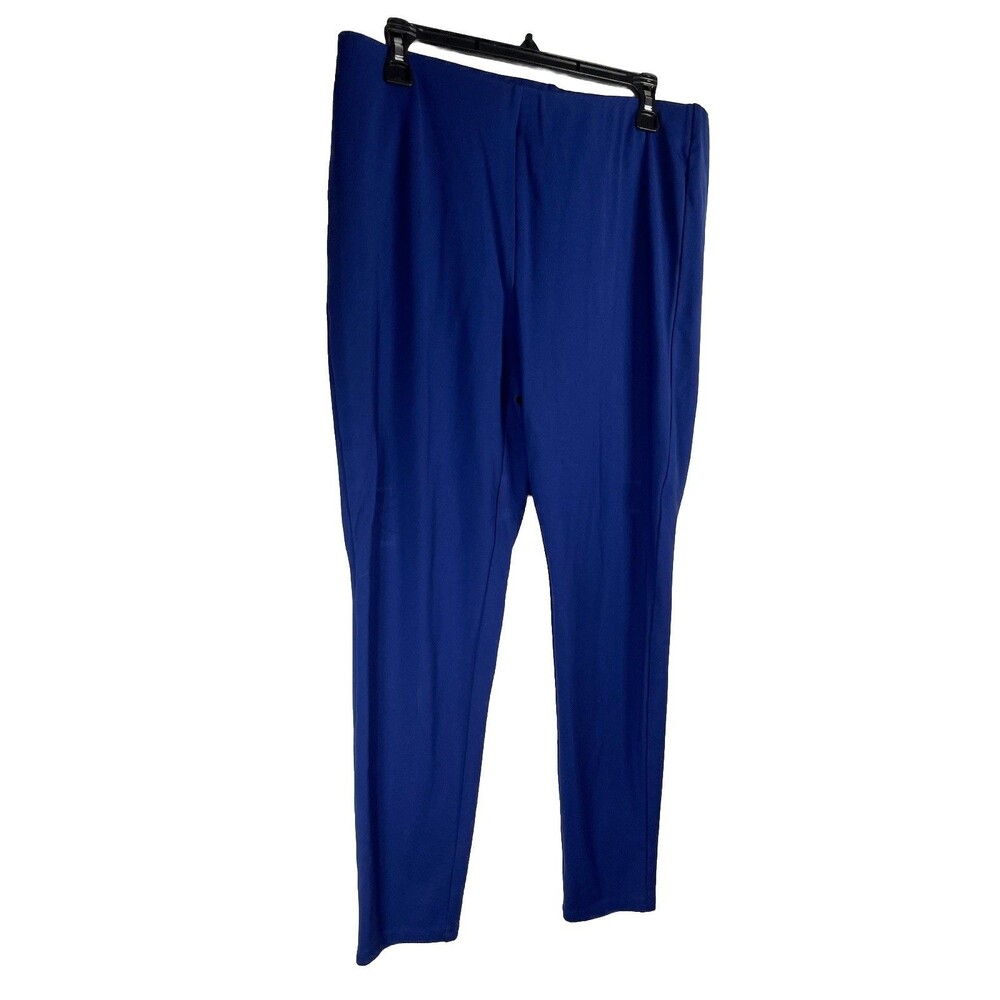 Chicos Sz 2 Crop Pants Dark Blue Large